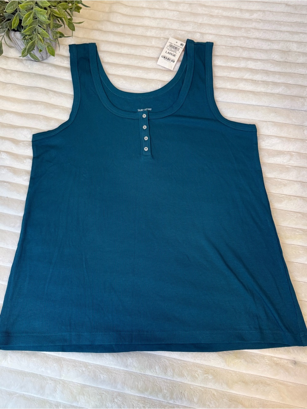 State of Day ribbed lounge tank top size large